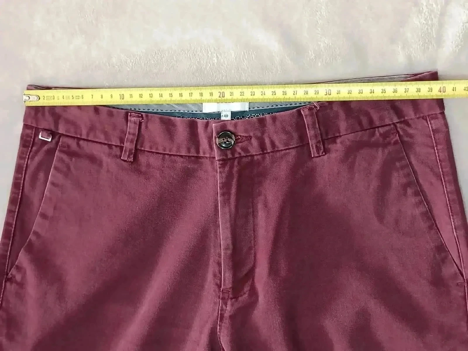 Pantalón chino Jules slim burdeos Talla 40 – photo 12